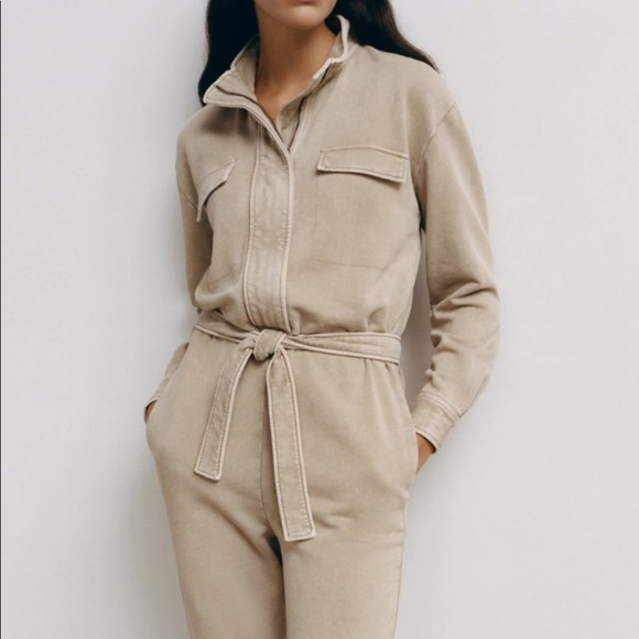 NWT Zara Washed Effect Long Jumpsuit - Picture 3 of 16